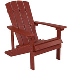 Thumbnail image #1 for Flash Furniture JJ-C14501-RED-GG Adirondack Chair, 350 lb. Capacity, Weather-Resistant Polystyrene, Red