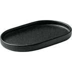 Thumbnail image #1 for Libbey Playground - Nara 701201891021090 Oval Black Stoneware Platter, 7-1/8"W x 4-3/8"D Case of 6
