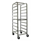 Thumbnail image #1 for GSW AAR-9GW Glass Rack Dolly, 9-Rack Capacity, Open Sides, Welded Aluminum, Fits 20" x 20" Racks