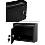 Thumbnail image #1 for Alpine Industries ADI631-02-BLK Wall-Mountable Suggestion Box with Key and Lock, Black Finish, 9.8 x 3.4 x 7.5 in Case of 10