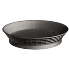 Thumbnail image #1 for TableCraft Products 157512BK Round Black Plastic Platter Basket with Base, 12-Inch Diameter Case of 12