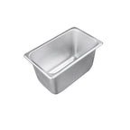 Thumbnail image #1 for CAC China STPQ-S25-6 1/4-Size Solid Stainless Steel Steam Pan, 6" Deep, 25 Gauge Case of 24