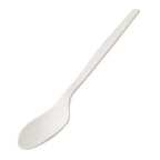 Thumbnail image #1 for Tableware Solutions USA Q2042.S Disposable Dinner Spoon, 6-2/7" (16 cm), Biodegradable/Compostable CLPLA, White Case of 50