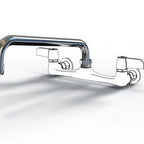 Thumbnail image #1 for NBR Equipment P6S16 Swing Faucet Spout, 16-Inch, 2.2 GPM Aerator, NSF