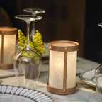Thumbnail image #3 for Sterno 80567 Cylinder Candle Lamp, 5-1/2"H x 3-3/8" Dia., Frosted Glass with Copper Metal Frame