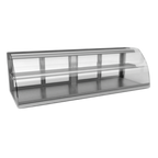 Thumbnail image #1 for RPI Industries Vienna VIDD5-20-R-CV Dry Countertop Display Case, 69-7/8" W, Full Service, Curved Glass, 1 Adjustable Shelf, Stainless Steel