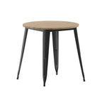 Thumbnail image #1 for Flash Furniture JJ-T14623-80-BRBK-GG 30-Inch Round Resin-Top Outdoor Dining Table with Powder-Coated Steel Base