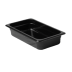 Thumbnail image #1 for Thunder Group PLPA8132BK 1/3 Size Polycarbonate Food Pan, 2-1/2" Deep, Black Case of 24
