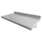 Thumbnail image #2 for IMC/Teddy WMS-1472-CR Wall-Mounted Stainless Steel Shelf with 1¼" Pot Rack, 72"W x 14"D