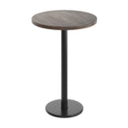 Thumbnail image #1 for Flash Furniture GSF-RD30-DKBRN-TR18B-GG 30" Round Bar-Height Table, Dark Brown Butcher Block Top, Black Cast Iron Base