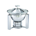 Thumbnail image #1 for Steelite International DW Haber, Tower DW01QKSS 1 qt Round Stainless Steel Chafer with Lift-Off Cover, Canned Heat, Induction Ready