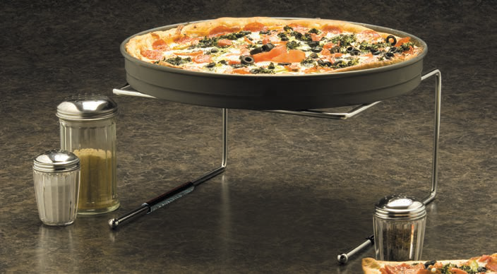 Product image #5 for American Metalcraft Rectangular Universal Pizza Stand, Chrome-Plated Steel, 9 x 8 x 7 Inches