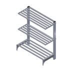 Thumbnail image #1 for Renfro Industries Inc. RISTACFSR60243 Cantilever Tubular Shelving, 60"W x 24"D x 72"H, 3-Shelf, NSF