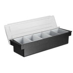 Thumbnail image #1 for Concasse MCCB5B 5-Compartment Plastic Condiment Server