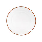 Thumbnail image #1 for Kadra Kitchenware Vikko Decor VD-1301-C 13-Inch Glass Charger Plate with Copper/Rose Gold Rim