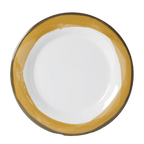 Thumbnail image #1 for G.E.T. GET WP-10-DW-KNY Melamine Plate, 10-1/2" Round, Wide Rim, Kanello Yellow 1 Dozen