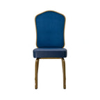 Thumbnail image #2 for G & A Commercial Seating Thalia 2502-AL GR5 Stackable Aluminum Banquet Chair, Upholstered Flexible Back and Seat, Grade 5 Upholstery