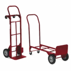 Thumbnail image #1 for Lockwood Manufacturing LCT-1339 Convertible Steel Hand Truck, 61"H x 17"W, 400 lb Capacity, Semi-Pneumatic Wheels