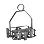 Thumbnail image #1 for TableCraft Products 606RBK Black Metal 2-Compartment Condiment Rack for Salt & Pepper Shakers Case of 6