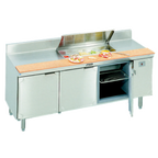 Thumbnail image #1 for La Rosa Refrigeration L-13136-32 Refrigerated Sandwich/Salad Prep Table, 1 Door, 1 Section, 36"W x 32"D, Remote Refrigeration
