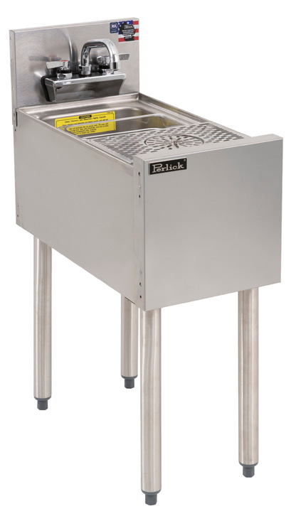 Product image #6 for Top Shelf 12-Inch Wide Stainless Steel Underbar Prep Sink with Sink Bowl and Glass Rinser