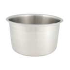Thumbnail image #1 for Libertyware SSC2 2 Qt Round Stainless Steel Salad Crock, 6-7/8" Diameter x 3-7/8"H, Stackable Case of 36