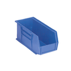 Thumbnail image #1 for SPG International Iss ISS30235B Open-Front Stackable Organizer Bin, Slanted Front, Blue, 11" x 11" x 5"H