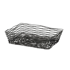 Thumbnail image #1 for TableCraft Products Artisan BK17212 Rectangular Black Powder-Coated Metal Serving Basket, 12-1/4 x 9-1/4 x 4 in Case of 4