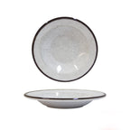 Thumbnail image #1 for G.E.T. Vintage California-Mojave - EGS DB878M-W Melamine Pasta/Soup Bowl, 12 oz, 9 in Round, White Crackled Case of 6