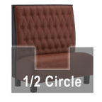 Thumbnail image #1 for ATSMFG ATS AT&S-AHC-K48-BT GR5/COM Single Upholstered Half-Circle Booth, Button-Tufted Back, 48"W x 90"D x 48"H