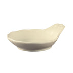 Thumbnail image #1 for CAC China Soho SOH-43 Round Ceramic Fruit/Monkey Dish, 4 oz, 6 in, with Handle and Wavy Edge Case of 4 Dozen