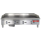 Thumbnail image #2 for General GCMG-48NGS Countertop Gas Griddle, 48-Inch, 4 Burners, Stainless Steel, Manual Controls