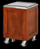 Thumbnail image #4 for Executive Series Mobile Ice Cart, 200-Lb Capacity, Maple Wood Exterior, Stainless Steel Interior
