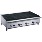 Thumbnail image #1 for Dukers Appliance Co., USA Ltd. DCRB48 . 48-Inch Gas Countertop Charbroiler with Manual Controls and Lava Rocks