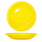 Thumbnail image #1 for International Tableware Cancun 81376-242S Ceramic Bistro Saucer, 6-1/4-Inch Round, Yellow Case of 3 Dozen