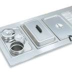 Thumbnail image #2 for Vollrath 19193 Stainless Steel Food Bar Adapter Plate, 3 Round Cutouts Case of 4
