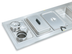 Thumbnail image #2 for Vollrath Stainless Steel Food Bar Adapter Plate with 3 Round Cutouts