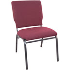 Thumbnail image #1 for Flash Furniture SEPCHT185-104 Stackable Restaurant Chair, Upholstered Seat and Back, Steel Frame, Maroon