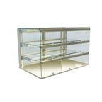 Thumbnail image #1 for RPI Industries Vienna VIDD3-27-R-SQ-FD Dry Countertop Pastry Display Case, 44-1/4"W, Self-Service, 2 Adjustable Shelves, Stainless Steel