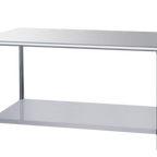 Thumbnail image #1 for Dukers DCSTW-3036 Stainless Steel Work Table, 36"W x 30"D x 36"H, 18-Gauge 430 Top, Adjustable Undershelf