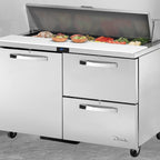 Thumbnail image #1 for True Mfg. - General Foodservice TSSU-48-12D-2-HC~SPEC3 48-Inch 2-Section Sandwich/Salad Prep Table, 1 Door, 2 Drawers, 12-Pan Capacity