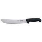 Thumbnail image #1 for JB Prince V831 12PL 12-Inch Straight-Edge Stamped Butcher Knife, High-Carbon Stainless Steel, Black Plastic Handle