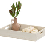 Thumbnail image #1 for Cal-Mil Vista 28612-1-141 Rectangular Bakery Display Tray, 17 x 13 x 4 in, with Handles, HDPE, Coastal