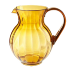 Thumbnail image #1 for G.E.T. Tahiti P-4090-PC-A 90 oz Amber Polycarbonate Water Pitcher with Handle 1 Dozen