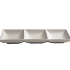Thumbnail image #1 for Tableware Solutions USA Evolution by Continental 20CCEVW137 White China Platter, 9 oz, 3 Square Compartments Case of 12