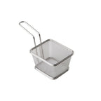 Thumbnail image #1 for Libbey APS Germany - Snackholders APS 40620 Stainless Steel Fry Basket Snackholder, 3-7/8" x 3-3/8", Dishwasher Safe