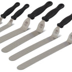 Thumbnail image #2 for JB Prince FKOfficium U136 9 Round Stainless Steel Pastry Spatula, 3-1/2-Inch Blade, Black Fiberglass-Reinforced Polyamide Handle