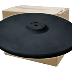 Thumbnail image #1 for ATSMFG ATS AT&S-TR22-BP-CASE MFG Table Base Bottom, 22-Inch Diameter, Stainless Steel Components, Black Powder Coat, Adjustable Carpet Glides