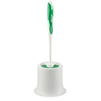 Thumbnail image #1 for Libman Commercial 34 Round Toilet Bowl Brush & Caddy, 15"H, Plastic, White/Green Case of 4