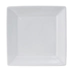 Thumbnail image #1 for Tuxton China Santorini GSP-006 10-1/8" Porcelain Square Plate with Wide Rim 1 Dozen